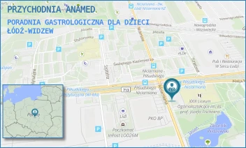 PORADNIA GASTROLOGICZNA DLA DZIECI - PRZYCHODNIA ANAMED - AL. MARSZ. JÓZEFA PIŁSUDSKIEGO 157/111,  ŁÓDŹ-WIDZEW