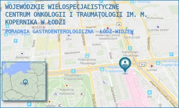 PORADNIA GASTROENTEROLOGICZNA - WOJEWÓDZKIE WIELOSPECJALISTYCZNE CENTRUM ONKOLOGII I TRAUMATOLOGII IM. M. KOPERNIKA W ŁODZI - AL. MARSZ. JÓZEFA PIŁSUDSKIEGO 71,  ŁÓDŹ-WIDZEW