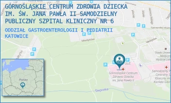 ODDZIAŁ GASTROENTEROLOGII I PEDIATRII - GÓRNOŚLĄSKIE CENTRUM ZDROWIA DZIECKA IM. ŚW. JANA PAWŁA II SAMODZIELNY PUBLICZNY SZPITAL KLINICZNY NR 6 - UL. MEDYKÓW 16,  KATOWICE