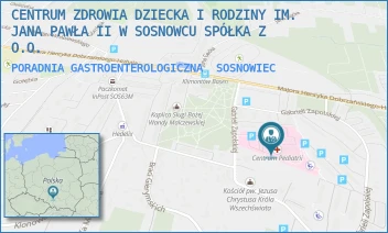 PORADNIA GASTROENTEROLOGICZNA - CENTRUM ZDROWIA DZIECKA I RODZINY IM. JANA PAWŁA II W SOSNOWCU SPÓŁKA Z O.O. - UL. G.ZAPOLSKIEJ 3,  SOSNOWIEC